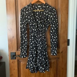 Black reformation wrap dress size S